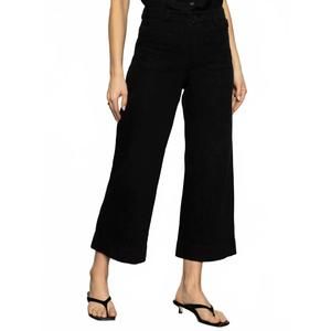 NEW SANCTUARY soft marine wide leg crop jeans in black